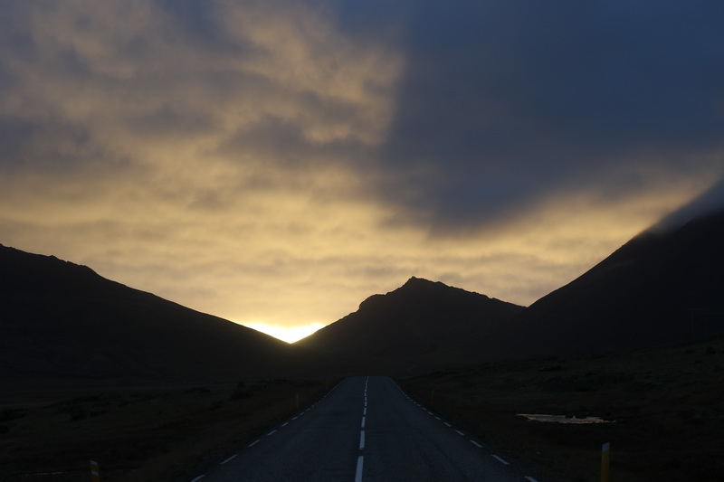 Sundown over the Hills of eastern Iceland